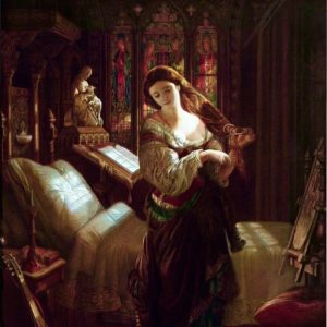 Madeline after Prayer by Auguste-Thomas-Marie Blanchard after Daniel Maclise, ca. 1871 (Color Small)